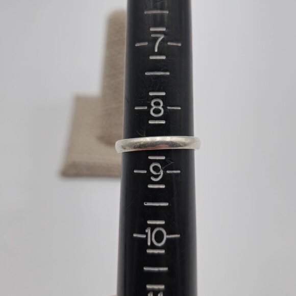 Size 8.5 Sterling Silver Unique Shape Garnet Stone Ring A3009 - Picture 6 of 8